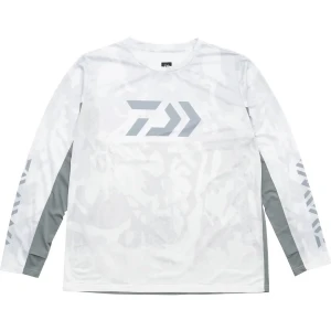 Bluza UV DAIWA 21st LS Shirt 3012E, Camo White, Marime M Bluza UV DAIWA 21st LS Shirt 3012E, Camo White, Marime M