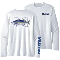 Bluza Uv Mustad Seabass Longsleeve, White, Marime Xl Bluza Uv Mustad Seabass Longsleeve, White, Marime Xl