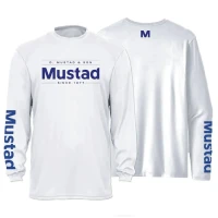 Bluza Uv Mustad White Technical Longsleeve Shirt, Light Grey, Marime M Bluza Uv Mustad White Technical Longsleeve Shirt, Light Grey, Marime M