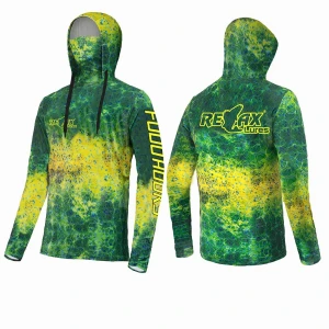 Bluza UV RELAX Blue Wave UPF 50+, Camo Green, Marime 2XL