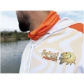 Bluza UV SELECT BAITS Feeder Long Sleeve Hoodie UPF 50+, White and Orange, Marime 2XL