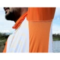 Bluza UV SELECT BAITS Feeder Long Sleeve Hoodie UPF 50+, White and Orange, Marime M