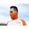 Bluza UV SELECT BAITS Feeder Long Sleeve Hoodie UPF 50+, White and Orange, Marime M
