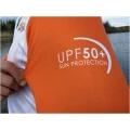 Bluza UV SELECT BAITS Feeder Long Sleeve Hoodie UPF 50+, White and Orange, Marime S