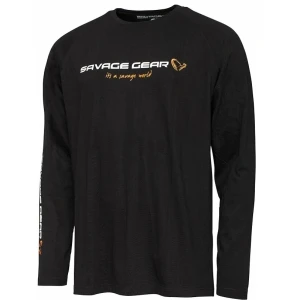 BLUZA SAVAGE GEAR SIGNATURE LOGO LONG SLEEVE BLACK CAVIAR MAR.L BLUZA SAVAGE GEAR SIGNATURE LOGO LONG SLEEVE BLACK CAVIAR MAR.L