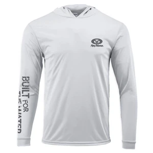 Bluza Flying Fisherman Built for Water Performance Hoodie Tee Silver XXL Bluza Flying Fisherman Built for Water Performance Hoodie Tee Silver XXL