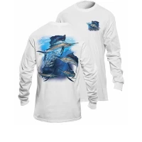 Bluza Flying Fisherman Sailfish Frenzy White Long Sleeve Tee L