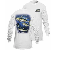 Bluza Flying Fisherman Yellowfin Tuna White Long Sleeve Tee XXL