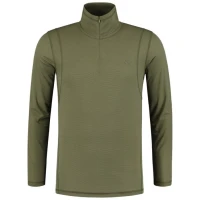 Bluza Korda Kool Quick Dry Long Sleeve Zip Neck, Olive, Marime M Bluza Korda Kool Quick Dry Long Sleeve Zip Neck, Olive, Marime M