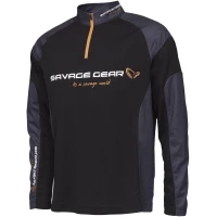 Bluza Savage Gear Tournament Gear 1/2 Zip, Black Ink, Marimea M