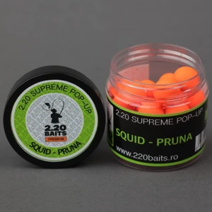Pop Up 2.20 Baits Supreme, Portocaliu, Squid & Pruna, 16mm, 100ml Pop Up 2.20 Baits Supreme, Portocaliu, Squid & Pruna, 16mm, 100ml