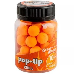 Pop Up Addicted Carp Baits Krill, 10mm, aprox 45buc/borcan Pop Up Addicted Carp Baits Krill, 10mm, aprox 45buc/borcan