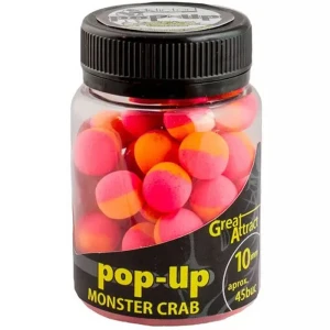 Pop Up Addicted Carp Baits Monster Crab, 10mm, aprox 45buc/borcan Pop Up Addicted Carp Baits Monster Crab, 10mm, aprox 45buc/borcan