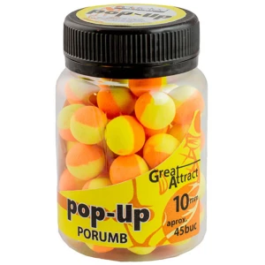 Pop Up Addicted Carp Baits Porumb, 10mm, aprox 45buc/borcan Pop Up Addicted Carp Baits Porumb, 10mm, aprox 45buc/borcan