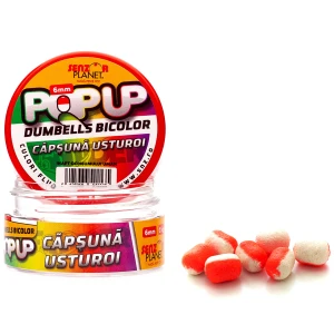Pop Up Dumbells Bicolor Senzor Planet, Capsuna & Usturoi, 6mm, 15g