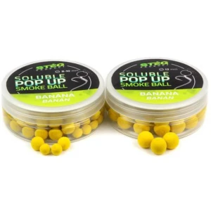 Pop Up Steg Solubil Smoke Ball, Banana, 12mm, 25g Pop Up Steg Solubil Smoke Ball, Banana, 12mm, 25g