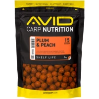 Boilies Tare Avid Carp Nutrition, Plum & Peach, 15mm, 1kg