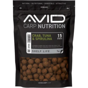 Boilies Tare AVID, Crab Tuna & Spirulina, 24mm, 1kg