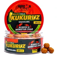 Boilies Carlig SENZOR Kukuruz, Scopex si Monster Crab, 16mm, 200g