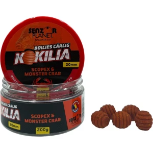 Boilies SENZOR Kokilia Pentru Carlig, Scopex Monster Crab Portocaliu, 20mm, 200g