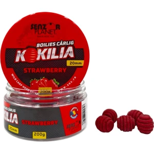 Boilies SENZOR Kokilia Pentru Carlig, Strawberry, 20mm, 200g