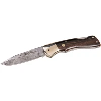 Briceag MUELA 80mm Stainles Steel Damascus, African Blackwood, Nickel Silver Bolster