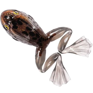 Broasca LIVE TARGET Freestyle Frog Unrigged, Bronze / White, 7.5cm, 2buc/pac