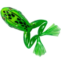 Broasca LIVE TARGET Freestyle Frog Unrigged, Green / Yellow, 6cm, 3buc/pac