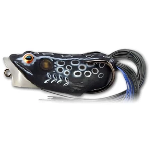 Broasca Live Target Hollow Body Frog Popper, Black / Black, 5.5cm, 11g Broasca Live Target Hollow Body Frog Popper, Black / Black, 5.5cm, 11g