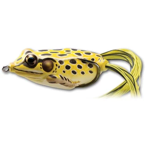 Broasca Live Target Hollow Body Frog Walking Bait, Yellow / Black, 6.5cm, 21g