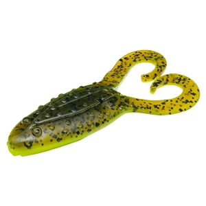 Broasca Strike King Gurgle Toad, Green Pumpkin Chartreuse Belly, 9.5cm, 5buc/plic