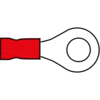 Papuci Electrici Cu Inel Allroundmarin, 0.5-1.5mm², Inel 3.2mm, Rosu, 100buc/pac