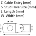Papuci Electrici cu Inel ALLROUNDMARIN, 50mm², Bolt 10mm, 10buc/pac