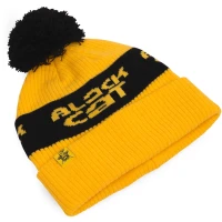 Caciula Black Cat Yellow Bobble Hat, Marime Universala Caciula Black Cat Yellow Bobble Hat, Marime Universala