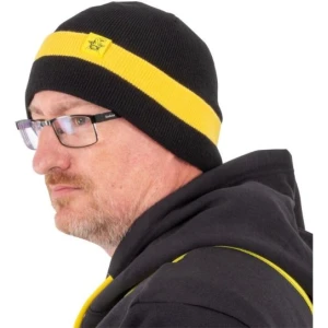 Caciula Black Cat Beanie Hat, Black-Yellow Caciula Black Cat Beanie Hat, Black-Yellow