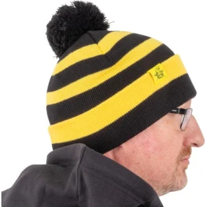 Caciula Black Cat Bobble Hat, Black-Yellow Caciula Black Cat Bobble Hat, Black-Yellow
