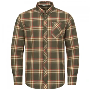 Camasa Blaser Sebastian Dark Brown / Red Marime XL