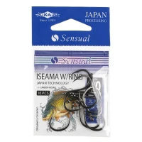 Carlige Mikado Sensual Iseama W/ring Nr.10 Black N. 10buc/plic