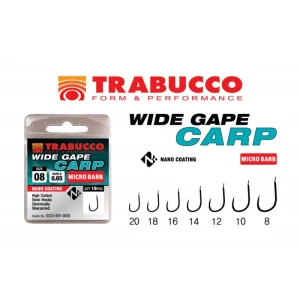 CARLIGE TRABUCCO WIDE GAPE CARP MICRO BARB 15buc/plic nr.18 CARLIGE TRABUCCO WIDE GAPE CARP MICRO BARB 15buc/plic nr.18
