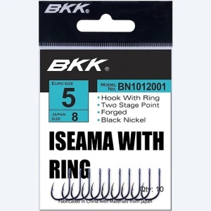 Carlige BKK Iseama-R Diamond Black Nickel Nr.1 10/plic Carlige BKK Iseama-R Diamond Black Nickel Nr.1 10/plic