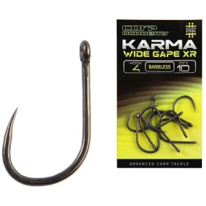 Carlige CARP ACADEMY Karma Wide Gape XR Barbless, Nr.8, 10buc/pac