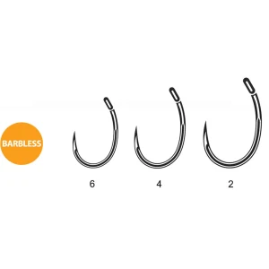 Carlige CARP SPIRIT Round Curve Barbless Nr.2, 10buc/plic