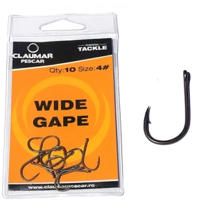 Carlige Claumar Wide Gape Teflon Technology Nr 4 10Buc/Plic Carlige Claumar Wide Gape Teflon Technology Nr 4 10Buc/Plic