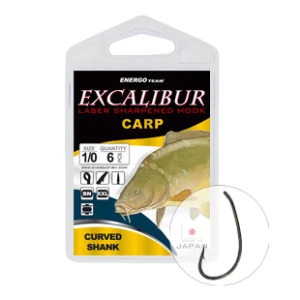 Carlige Energo Team Excalibur Carp Curved Shank Bn Nr 1 8buc/plic Carlige Energo Team Excalibur Carp Curved Shank Bn Nr 1 8buc/plic
