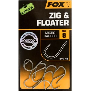 Carlige FOX EDGES Zig & Floater, Size 6, 10buc/pac
