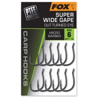 Carlige Fox Super Wide Gape (outturned Eye), Size 2, 10 Buc/pac