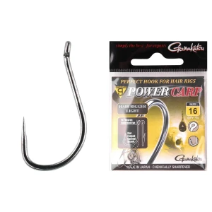 Carlige Gamakatsu Power Carp Hair Rigger L Eyed Barbless, Nr.12. 10buc/plic Carlige Gamakatsu Power Carp Hair Rigger L Eyed Barbless, Nr.12. 10buc/plic