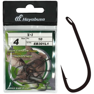 Carlige HAYABUSA X1 Nonreflective Black, Nr.6, 10buc/pac