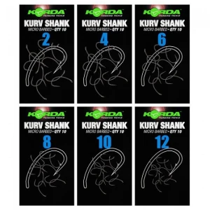 Carlige KORDA KURV SHANK NR.10 10BUC/PLIC   Carlige KORDA KURV SHANK NR.10 10BUC/PLIC