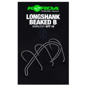 Carlige KORDA Long Shank Beaked, Barbless, Nr.6, 10buc/pac
